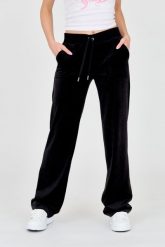 JUICY COUTURE Czarne spodnie Del Ray Pocket Pant. Czarne spodnie dresowe damskie Juicy Couture, s, bez wzorów, z dresówki. W wyprzedaży za 229.99 zł.