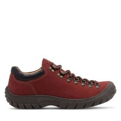 Półbuty Lasocki. Czerwone półbuty na co dzień męskie Lasocki, bez zapięcia. Za 249.99 zł.