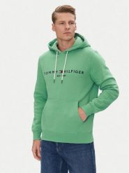Tommy Hilfiger Bluza Logo MW0MW11599 Zielony Regular Fit. Zielone bluzy męskie Tommy Hilfiger, m, bez wzorów, z bawełny, bez kaptura. Za 369.99 zł.