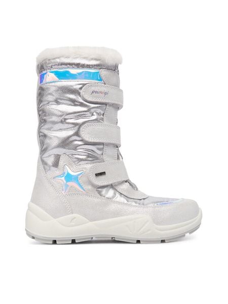 Primigi Śniegowce GORE-TEX 8881666 D Srebrny. Szare buty zimowe dziewczęce Primigi, bez wzorów, z gore-texu, bez zapięcia. Za 369.99 zł.