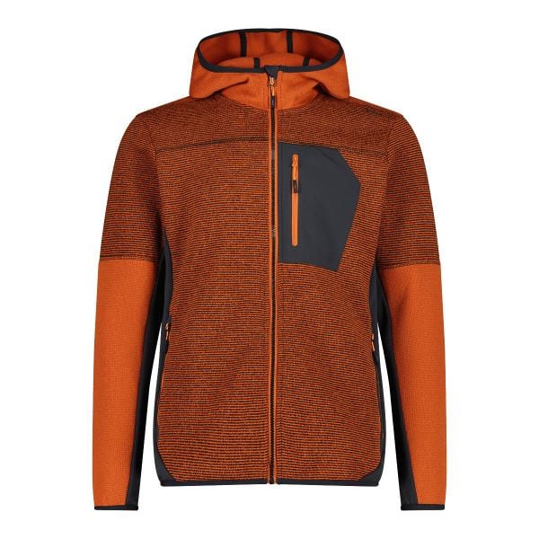 Bluza męska turystyczna CMP 34H2677. Czerwone bluzy sportowe męskie CMP, m, bez wzorów, bez kaptura, trekkingowe. Za 340.00 zł.