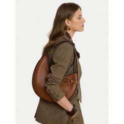 Torebka LAUREN RALPH LAUREN. Brązowe torebki do ręki damskie Lauren Ralph Lauren, bez wzorów, klasyczne, bez dodatków. Za 1,899.00 zł.