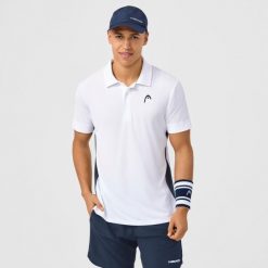 SLICE Polo Shirt Men. Białe koszulki polo męskie Head, s, bez wzorów, sportowe, bez ramiączek. W wyprzedaży za 252.00 zł.