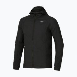 Kurtka do biegania męska Mizuno Tech Light Hooded. Czarne kurtki sportowe męskie Mizuno, m, bez wzorów, z poliamidu, do biegania. Za 459.99 zł.