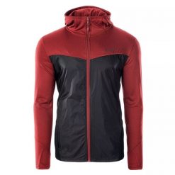 Bluza męska Hi-Tec Nesco - czarno-czerwona, Rozmiar M. Czarne bluzy męskie Hi-tec, l, bez wzorów, z elastanu, bez kaptura. Za 169.99 zł.