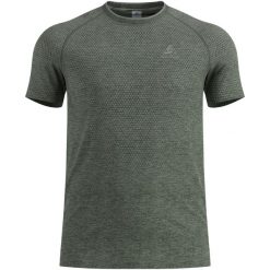 T-shirt Odlo T-shirt crew neck s/s ESSENTIAL SEAMLESS. Zielone t-shirty męskie Odlo, l, bez wzorów, bez kołnierzyka. Za 195.85 zł.