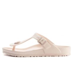 Kapcie Birkenstock Gizeh Eva Damskie. Czerwone kapcie damskie Birkenstock, bez wzorów, z materiału. Za 319.00 zł.