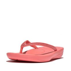 Sandały damskie FitFlop Iqushion Sparkle TPU. Czarne klapki damskie FIT FLOP, bez wzorów, bez obcasa, bez zapięcia. Za 322.00 zł.