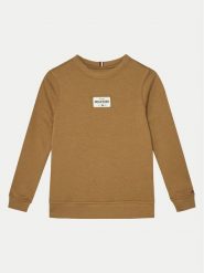Tommy Hilfiger Bluza KB0KB09315 Brązowy Regular Fit. Brązowe bluzy dla chłopców Tommy Hilfiger, bez wzorów, z bawełny, bez ramiączek, bez kaptura. Za 189.99 zł.