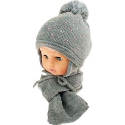 Czapka dziecięca z szalikiem CZ+S 129E szara. Czapki dla dzieci marki Reserved. Za 50.15 zł.