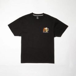 Koszulka Volcom Ciekawski Kot czarna. Czarne koszulki sportowe męskie Volcom, bez wzorów, bez kołnierzyka, bez ramiączek. Za 177.62 zł.