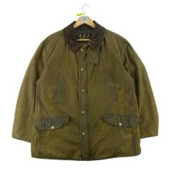 Second life - Barbour Parka męska Martindale woskowana - Stan dobry. Zielone parki męskie Barbour, l, bez wzorów, z tkaniny, eleganckie, bez kaptura. Za 383.36 zł.