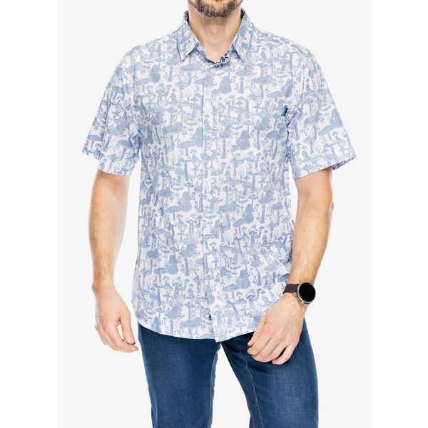 Koszula turystyczna męska Kavu Topspot. Niebieskie koszule męskie KAVU, m, bez wzorów, casualowe, bez kołnierzyka, bez ramiączek. Za 172.99 zł.
