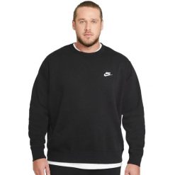 Bluza męska Nike Sportswear Club Fleece Crew. Czarne bluzy męskie Nike, m, bez wzorów, z dresówki, bez kaptura, na fitness i siłownię. Za 262.99 zł.
