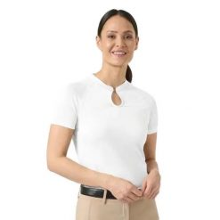 Koszulka polo konkursowa damska PS of Sweden Selena Paneled. Białe koszulki sportowe damskie PS OF SWEDEN, bez wzorów, bez kołnierzyka, bez ramiączek, do jazdy konnej. Za 312.00 zł.