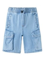 NAME IT Szorty jeansowe Ben 13240411 Niebieski Baggy Fit. Niebieskie szorty dla chłopców Name it, bez wzorów, z bawełny. Za 109.99 zł.