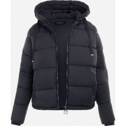 Granatowa Kurtka Puffer Pikowana z Kapturem Shannone. Niebieskie kurtki damskie Born2be, na zimę, l, bez wzorów, z kapturem. Za 179.99 zł.