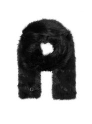 Guess Szalik AW5403 POL03 Czarny. Czarne rękawiczki damskie Guess, z aplikacjami, z materiału. Za 329.99 zł.