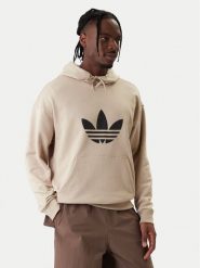 Adidas Bluza adicolor Trefoil KE0878 Beżowy Loose Fit. Brązowe bluzy męskie Adidas, m, bez wzorów, z bawełny, bez kaptura. Za 279.99 zł.
