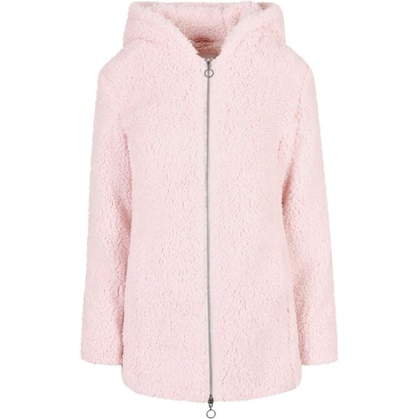 Damski polar sherpa Urban Classics. Czerwone kurtki damskie Urban Classics, na zimę, bez wzorów, z polaru, z kapturem. Za 276.50 zł.