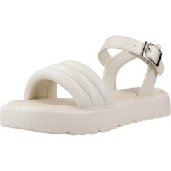 Sandały GEOX J SANDAL KODETTE GIR Biały. Białe sandały damskie Geox, bez wzorów, z syntetyku, bez obcasa, bez zapięcia. Za 195.99 zł.