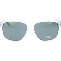 Męskie okulary przeciwsłoneczne w kolorze biało-szarym. Białe okulary przeciwsłoneczne męskie marki Guess. W wyprzedaży za 128.95 zł.