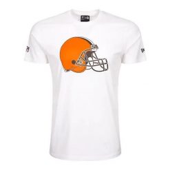 Koszulka Cleveland Browns NFL. Białe koszulki sportowe męskie New Era, l, bez wzorów, z materiału, bez kołnierzyka, bez ramiączek, do piłki nożnej. Za 126.50 zł.