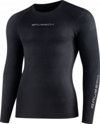 Brubeck LS1595M Koszulka męska 3D PRO z długim rękawem czarny L. Czarne bluzki z długim rękawem męskie Brubeck, l, bez wzorów, bez kołnierzyka. Za 189.46 zł.