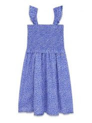 Guess Sukienka letnia J6GK09 WG5S2 Niebieski Regular Fit. Niebieskie sukienki dla dziewczynek Guess, na lato, z aplikacjami, z wiskozy, bez ramiączek. Za 299.99 zł.