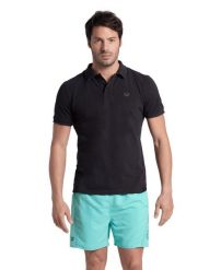 Koszulka polo T-shirt męski Arena Poloshirt Solid Cotton. Czarne koszulki polo męskie Arena, l, bez wzorów, z bawełny, biznesowe, bez ramiączek. Za 61.98 zł.
