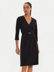 Calvin Klein Sukienka koktajlowa K20K207471 Czarny Regular Fit. Czarne sukienki damskie Calvin Klein, bez wzorów, z syntetyku, wizytowe, bez kołnierzyka, bez ramiączek. Za 419.99 zł.