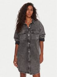 Roxy Sukienka jeansowa Tidal Moon ERJDD03009 Szary Relaxed Fit. Szare sukienki damskie Roxy, xs, bez wzorów, z bawełny, bez kołnierzyka, bez ramiączek, koszulowe. Za 309.99 zł.