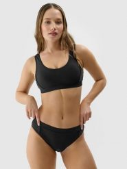 4F Góra od bikini damska - czarna S. Czarne bikini damskie 4f, na lato, s, bez wzorów. W wyprzedaży za 29.99 zł.
