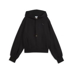 Damska dzianinowa bluza z kapturem HER o luźnym kroju PUMA. Czarne bluzy damskie Puma, l, bez wzorów, z bawełny, z kapturem. Za 269.00 zł.