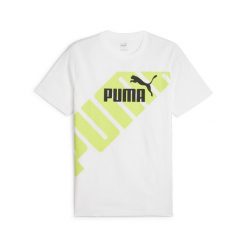 Puma Koszulka Power Graphic 67896052. Białe koszulki sportowe męskie Puma, l, bez wzorów, bez kołnierzyka, bez ramiączek, na jogę i pilates. Za 72.99 zł.