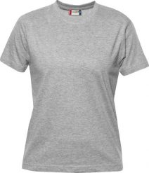 Clique Premium-T Women damska koszulka z okrągłym dekoltem szary melanż. Szare t-shirty damskie CLIQUE, l, bez wzorów, z bawełny, bez kołnierzyka. Za 112.86 zł.