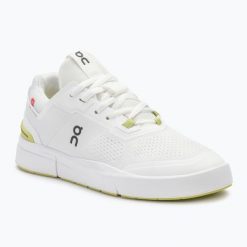Buty damskie On The Roger Spin. Białe obuwie sportowe damskie On, bez wzorów, z materiału, tenisowe. Za 499.99 zł.