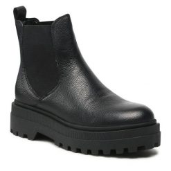 Sztyblety Lasocki. Czarne botki damskie Lasocki, bez obcasa, na płaskiej podeszwie, bez zapięcia. Za 114.99 zł.