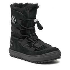 Śniegowce Primigi. Czarne buty zimowe dziewczęce Primigi, z gore-texu, bez zapięcia. Za 559.99 zł.
