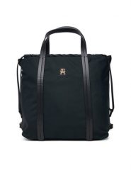 Tommy Hilfiger Plecak Th Soft Nylon Tote/Backpack AW0AW19029 Czarny. Czarne plecaki damskie Tommy Hilfiger, bez wzorów, z materiału. Za 489.99 zł.