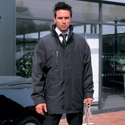 Oddychający Zimowy Płaszcz Męski Premium City Executive. Czarne płaszcze męskie RESULT, na zimę, l, bez wzorów, z materiału, długie, bez kaptura. Za 421.99 zł.