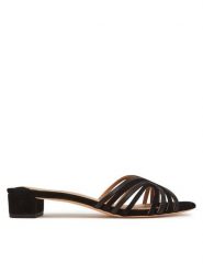 LAUREN RALPH LAUREN Klapki Fay 802961818003 Czarny. Czarne klapki damskie Lauren Ralph Lauren, bez wzorów, ze skóry, bez obcasa. Za 449.99 zł.