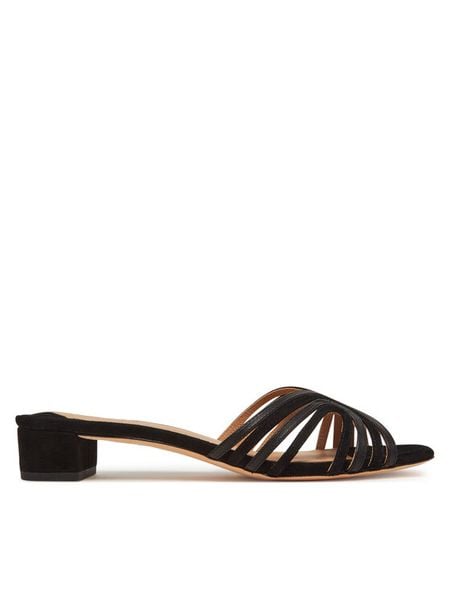 LAUREN RALPH LAUREN Klapki Fay 802961818003 Czarny. Czarne klapki damskie Lauren Ralph Lauren, bez wzorów, ze skóry, bez obcasa. Za 449.99 zł.