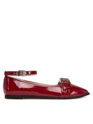 Buffalo Baleriny Marly Ankle 1621027 Czerwony. Czerwone baleriny damskie Buffalo, bez wzorów, ze skóry, bez obcasa. Za 249.99 zł.