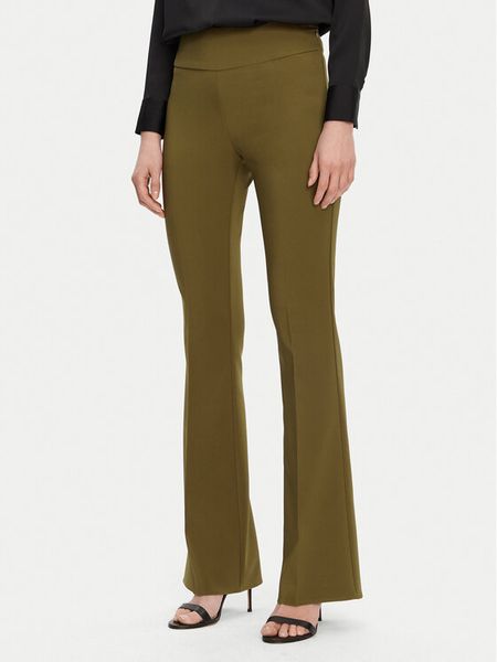 Rinascimento Spodnie materiałowe CFC0122830003 Khaki Regular Fit. Brązowe spodnie materiałowe damskie Rinascimento, s, bez wzorów, z materiału. Za 209.99 zł.