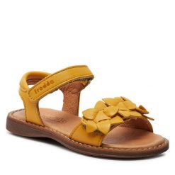 Sandały Froddo. Żółte sandały dziewczęce Froddo, bez zapięcia. Za 189.99 zł.