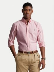 Polo Ralph Lauren Koszula Core Replen 710549084 Różowy Slim Fit. Czerwone koszule męskie Polo Ralph Lauren, m, bez wzorów, z bawełny, bez kołnierzyka, bez ramiączek. Za 439.99 zł.