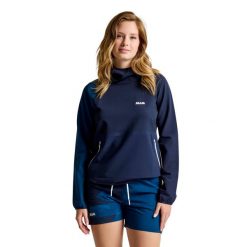 Slam Techniczna Bluza Z Kapturem Foil Ws Damskie. Niebieskie bluzy sportowe damskie SLAM, s, bez wzorów, z lycry, z kapturem. Za 647.99 zł.