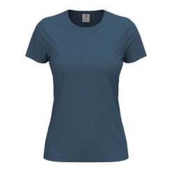 Damska Klasyczna Koszulka O Dopasowanym Kroju. Szare t-shirty damskie Stedman, m, bez wzorów, z bawełny, klasyczne, bez kołnierzyka. Za 39.99 zł.