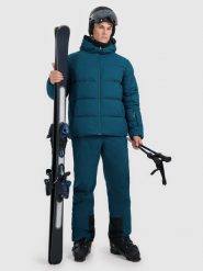 4F Spodnie narciarskie membrana 5000 męskie - granatowe XL. Niebieskie spodnie snowboardowe męskie 4f, m, bez wzorów, z materiału, narciarskie. Za 299.99 zł.